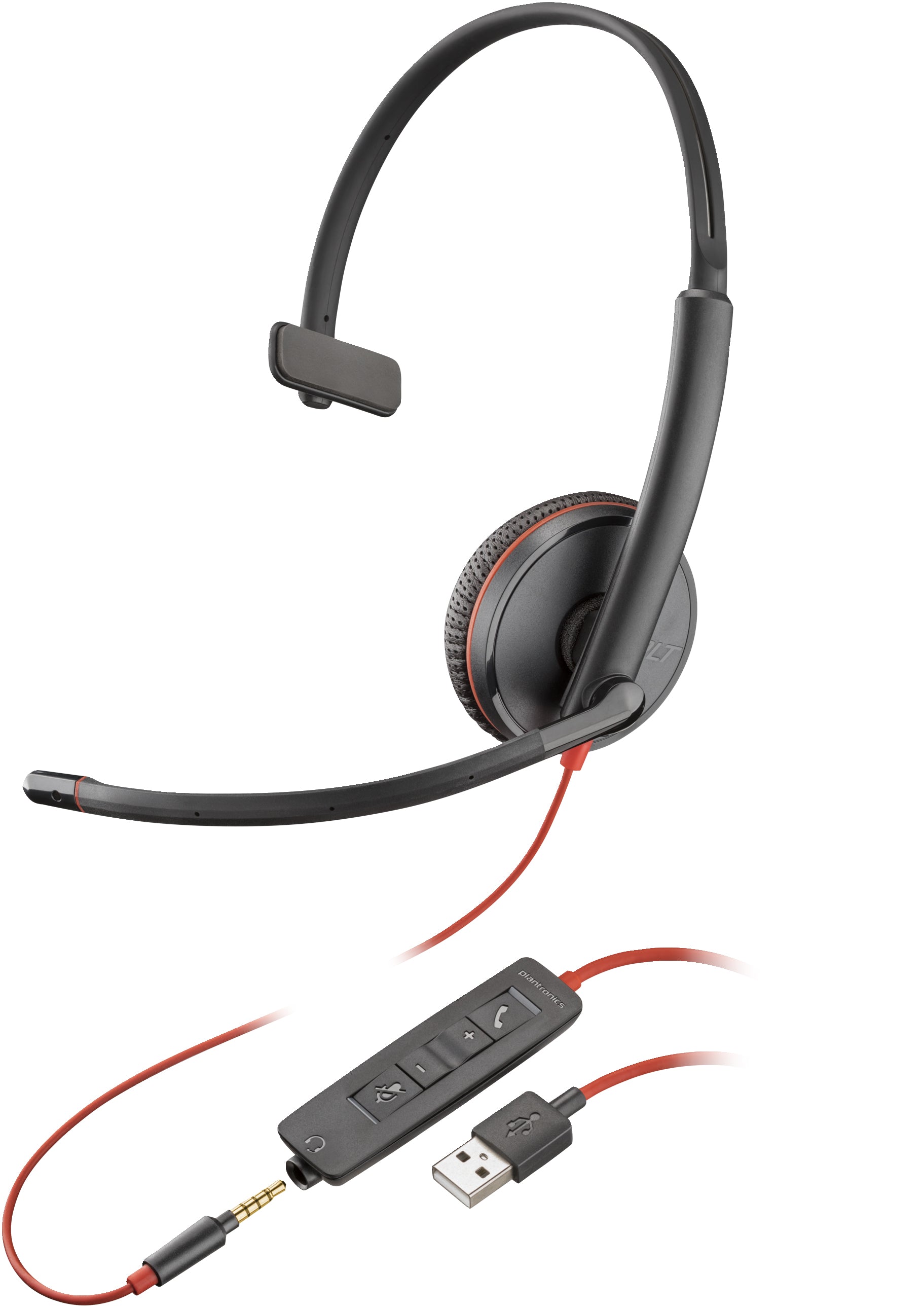 PLANTRONICS Blackwire C3215 casque USB-A+Jack -1 écouteur