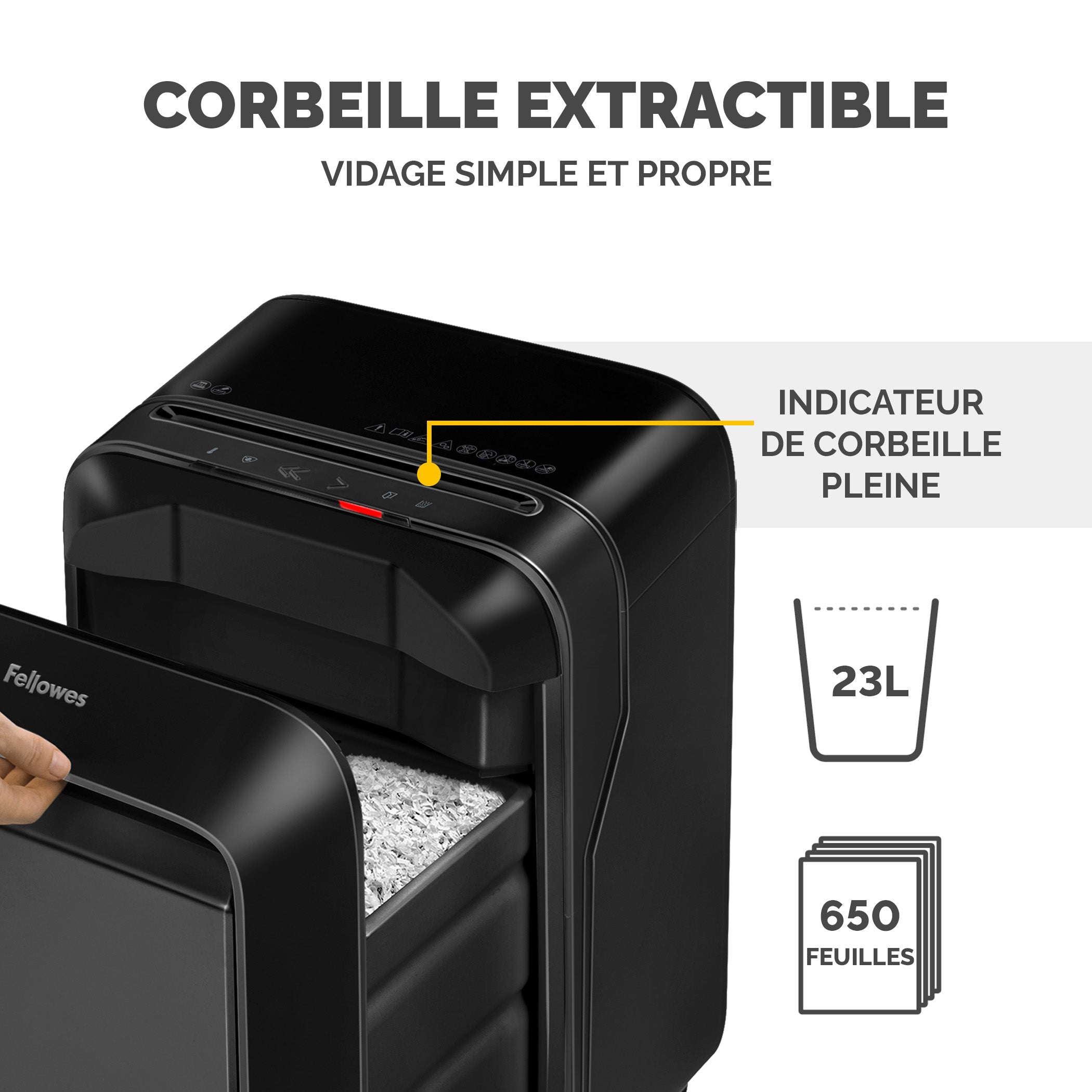 FELLOWES DESTRUCTEUR MICROSHRED LX211 NOIR COUPE MICROPARTICULES 230V EU/UK