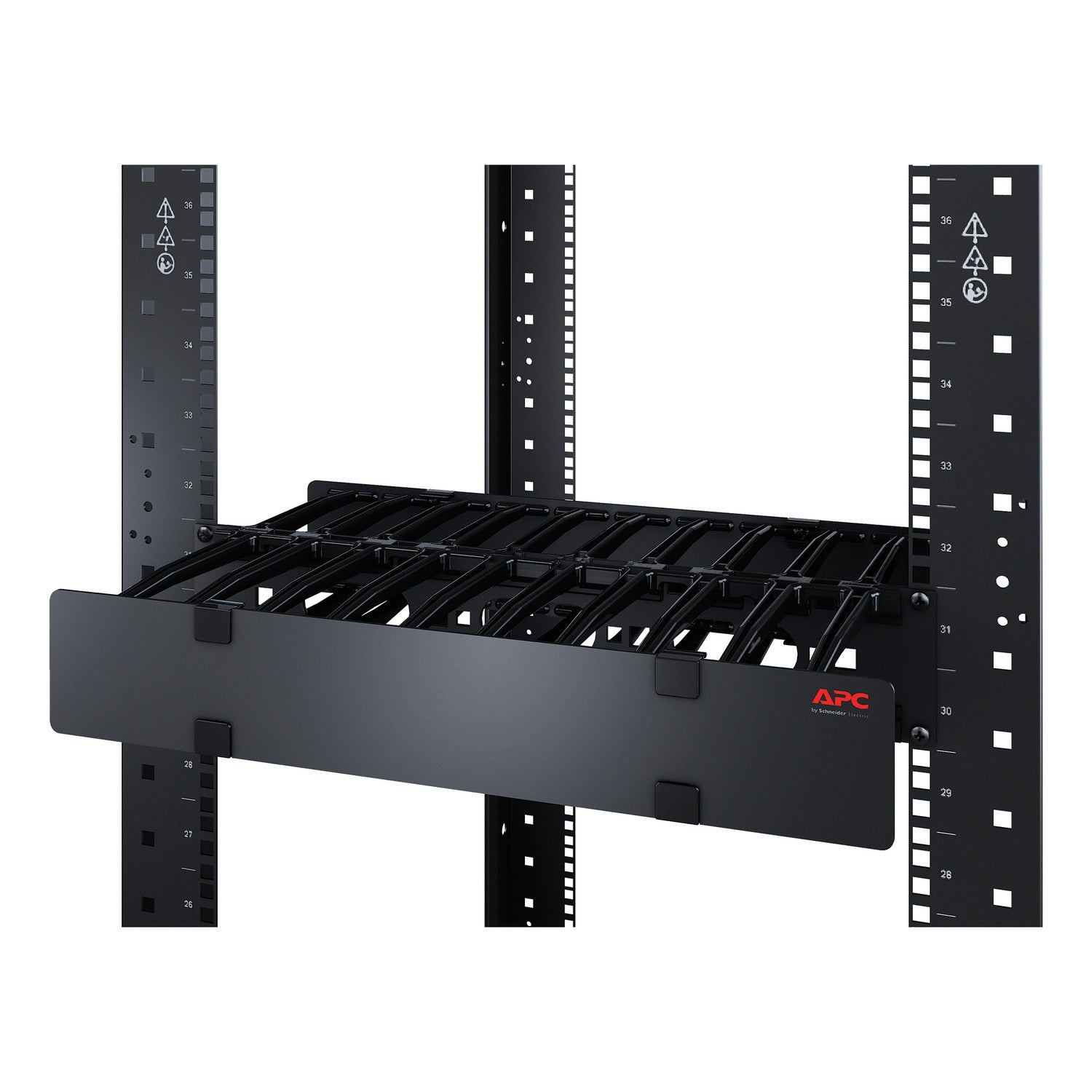 2U Horizontal Cable Manager 6" Fingers