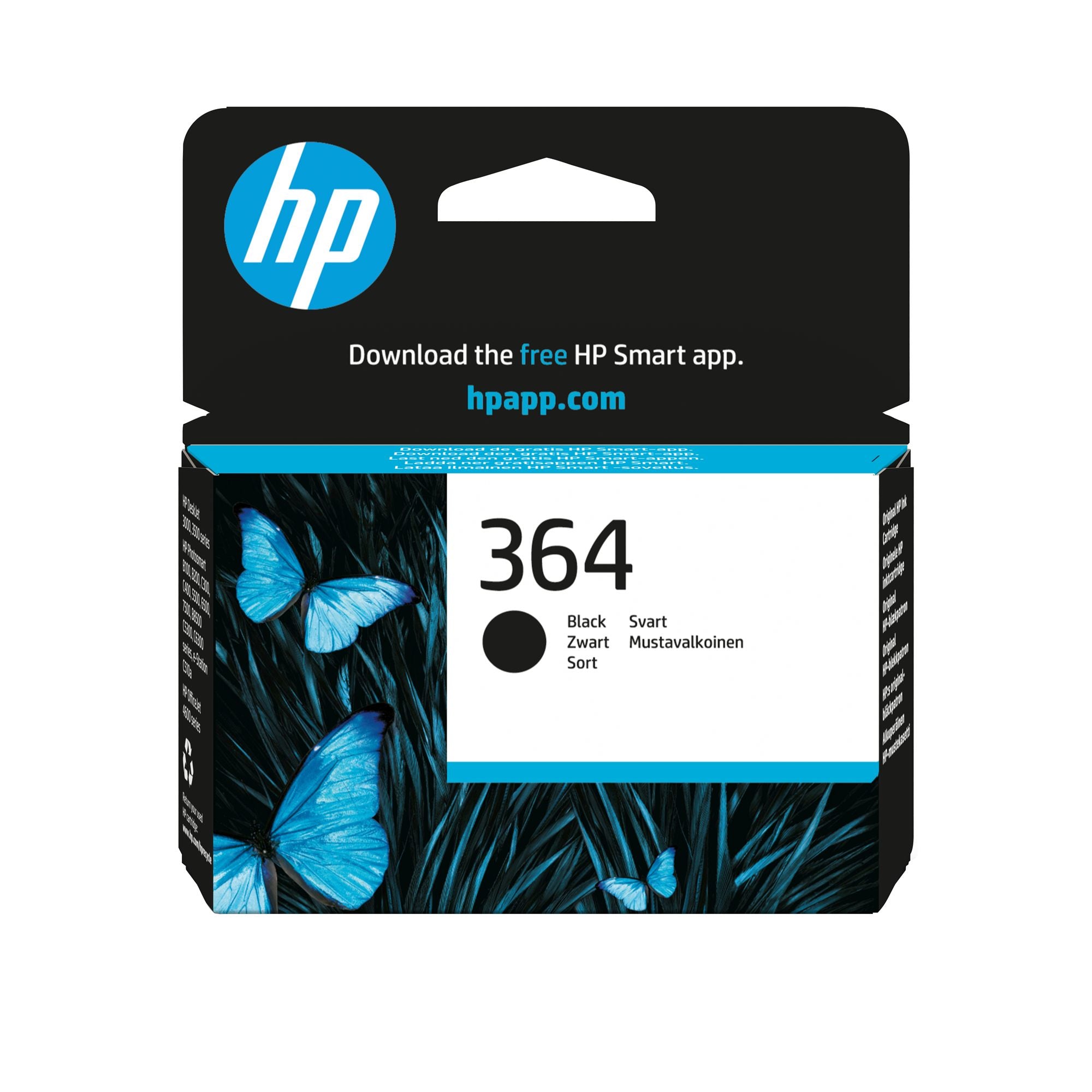 HP 364 original Ink cartridge CB316EE 301 black standard capacity 6ml 250 pages 1-pack Blister multi tag