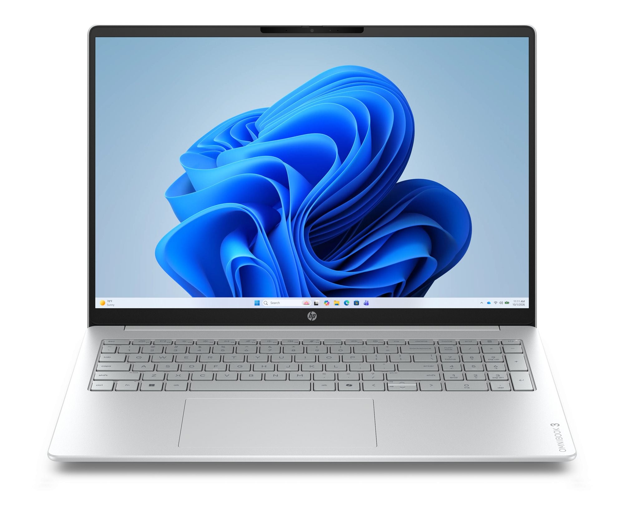 HP OmniBook 3 16-by0044nfx - PC Portable - AMD Ryzen 5 7520U - 16p - 2K - 8Go - 512Go SSD - W11H - Argent glacier