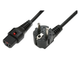 IEC-LOCK Cordon d alimentation CEE7 / C13 à verrouillage noir - 1,0 m