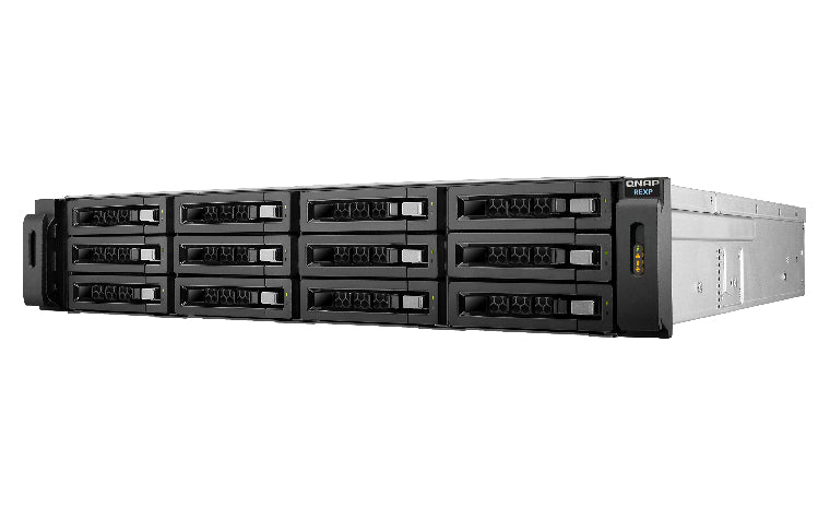 QNAP REXP-1220U-RP boîtier de disques 0 To Rack (2 U) Noir