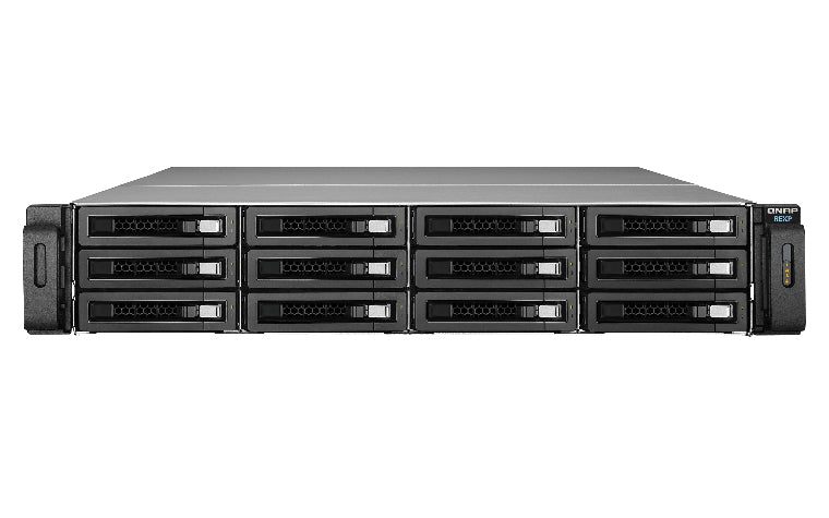 QNAP REXP-1220U-RP boîtier de disques 0 To Rack (2 U) Noir