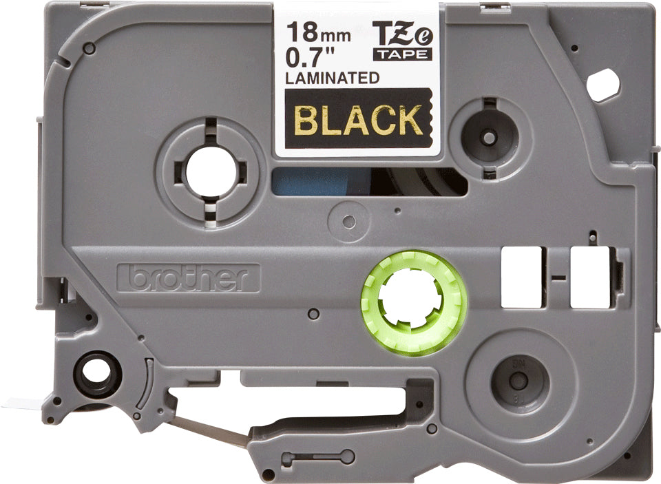 BROTHER P-TOUCH TZE-344 gold sur noir  18mm
