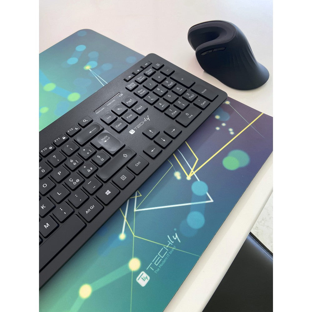 Clavier sans fil Techly ICTWC006-US RF 2.4GHz USB Chocolat