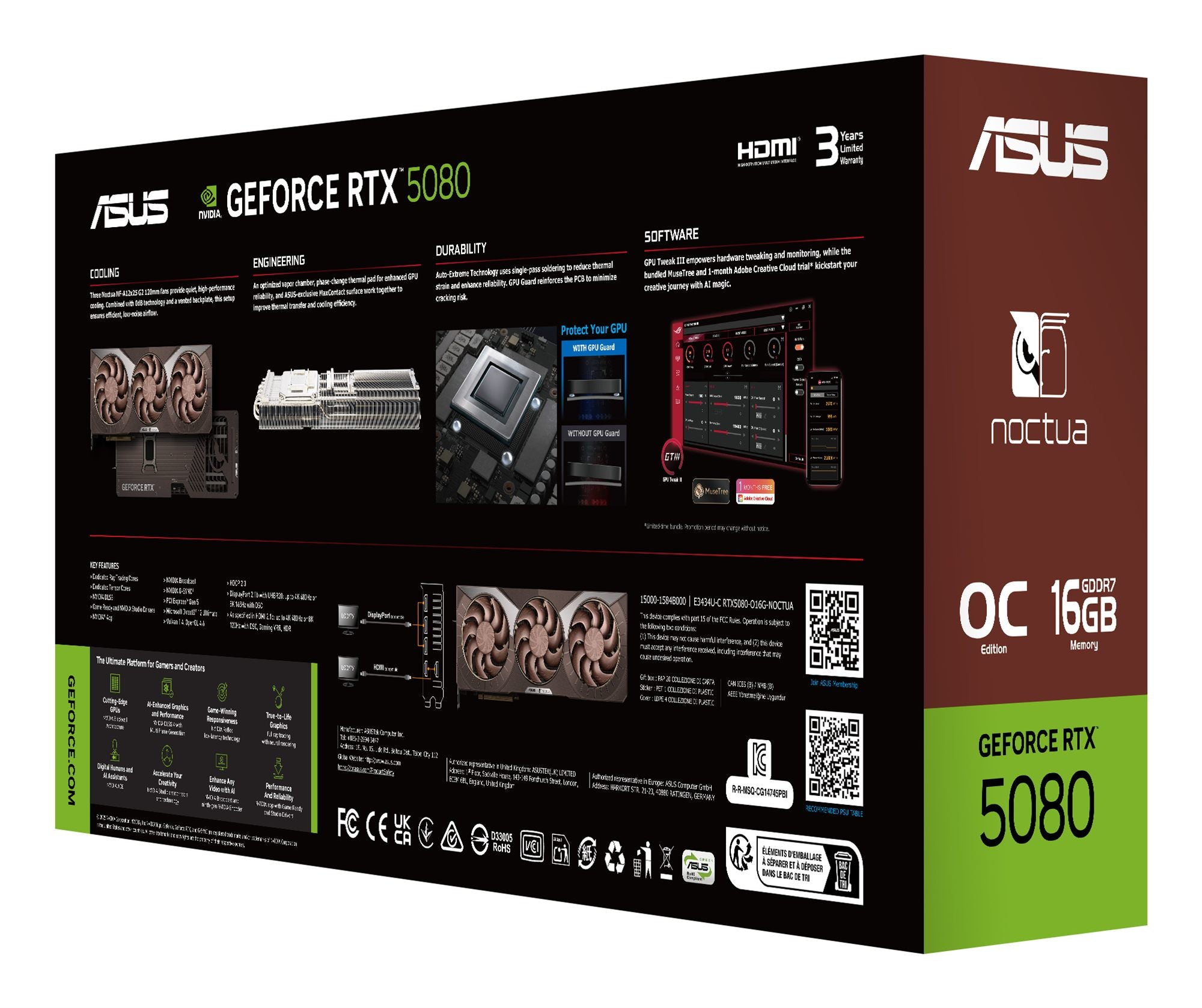 ASUS GeForce RTX 5080 16Go GDDR7 Noctua OC Edition