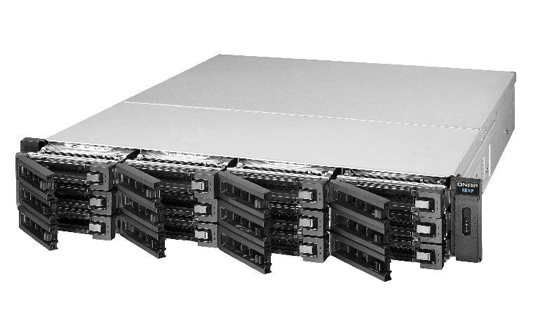 QNAP REXP-1220U-RP boîtier de disques 0 To Rack (2 U) Noir