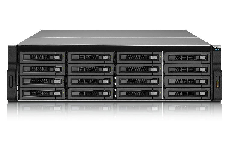 QNAP REXP-1620U-RP boîtier de disques 0 To Rack (3 U) Noir