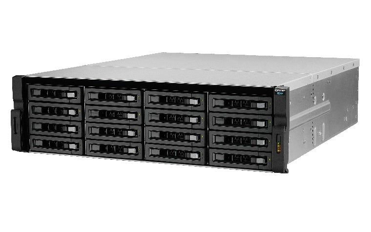 QNAP REXP-1620U-RP boîtier de disques 0 To Rack (3 U) Noir