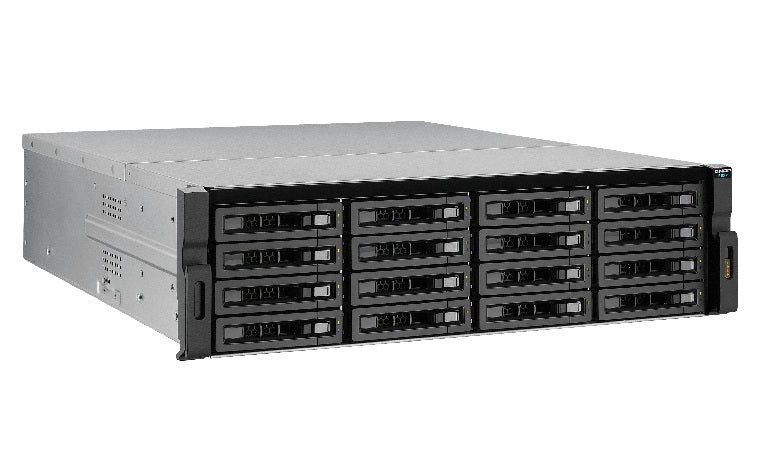 QNAP REXP-1620U-RP boîtier de disques 0 To Rack (3 U) Noir