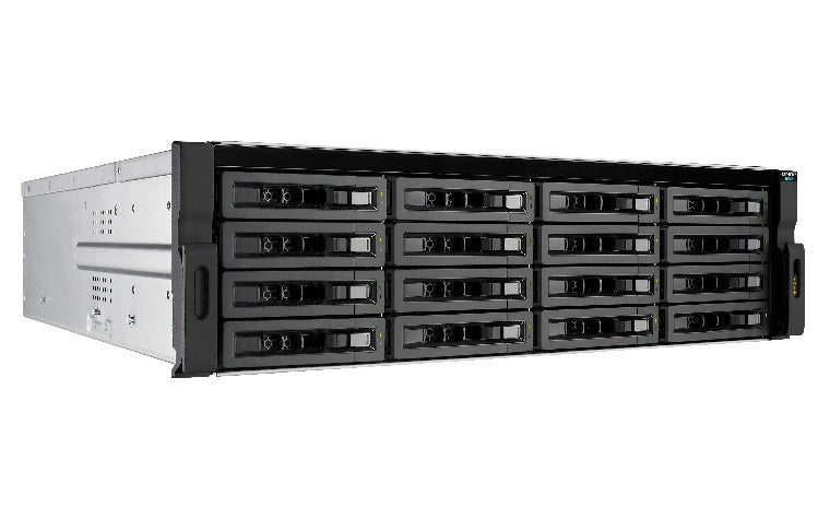 QNAP REXP-1620U-RP boîtier de disques 0 To Rack (3 U) Noir