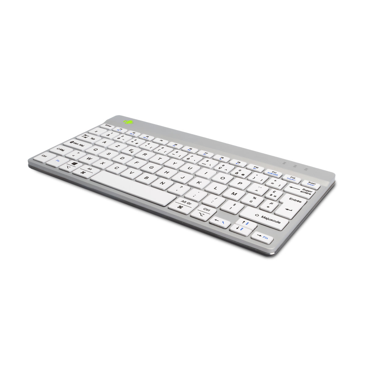 R-GO TOOLS Clavier Ergo Compact Break, Bluetooth blanc/arg