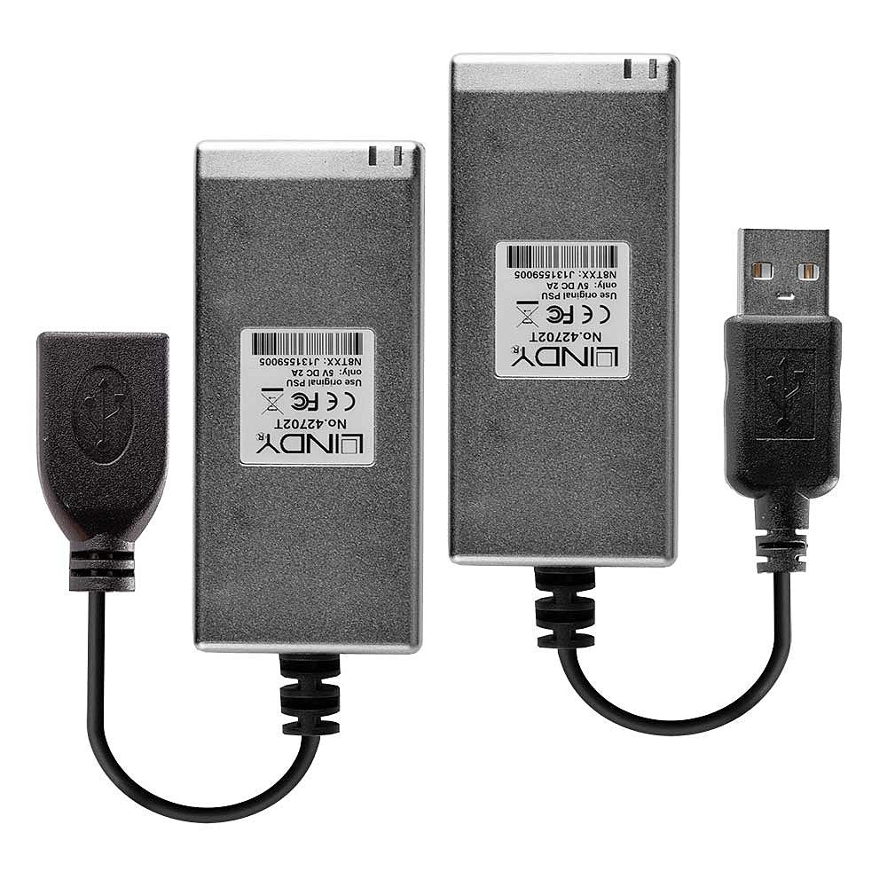 LINDY USB 2.0 MM Fibre Optic Extender 200m