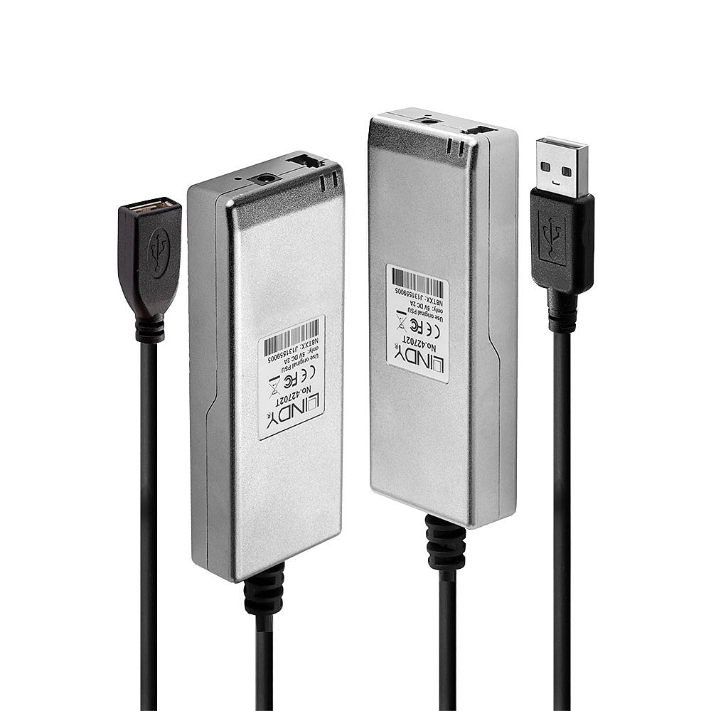 LINDY USB 2.0 MM Fibre Optic Extender 200m