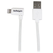 3ft Angled Lightning to USB Cable White
