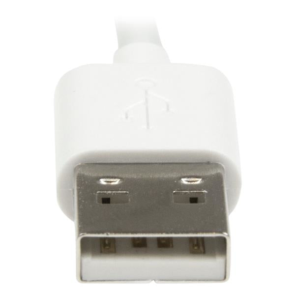 3ft Angled Lightning to USB Cable White