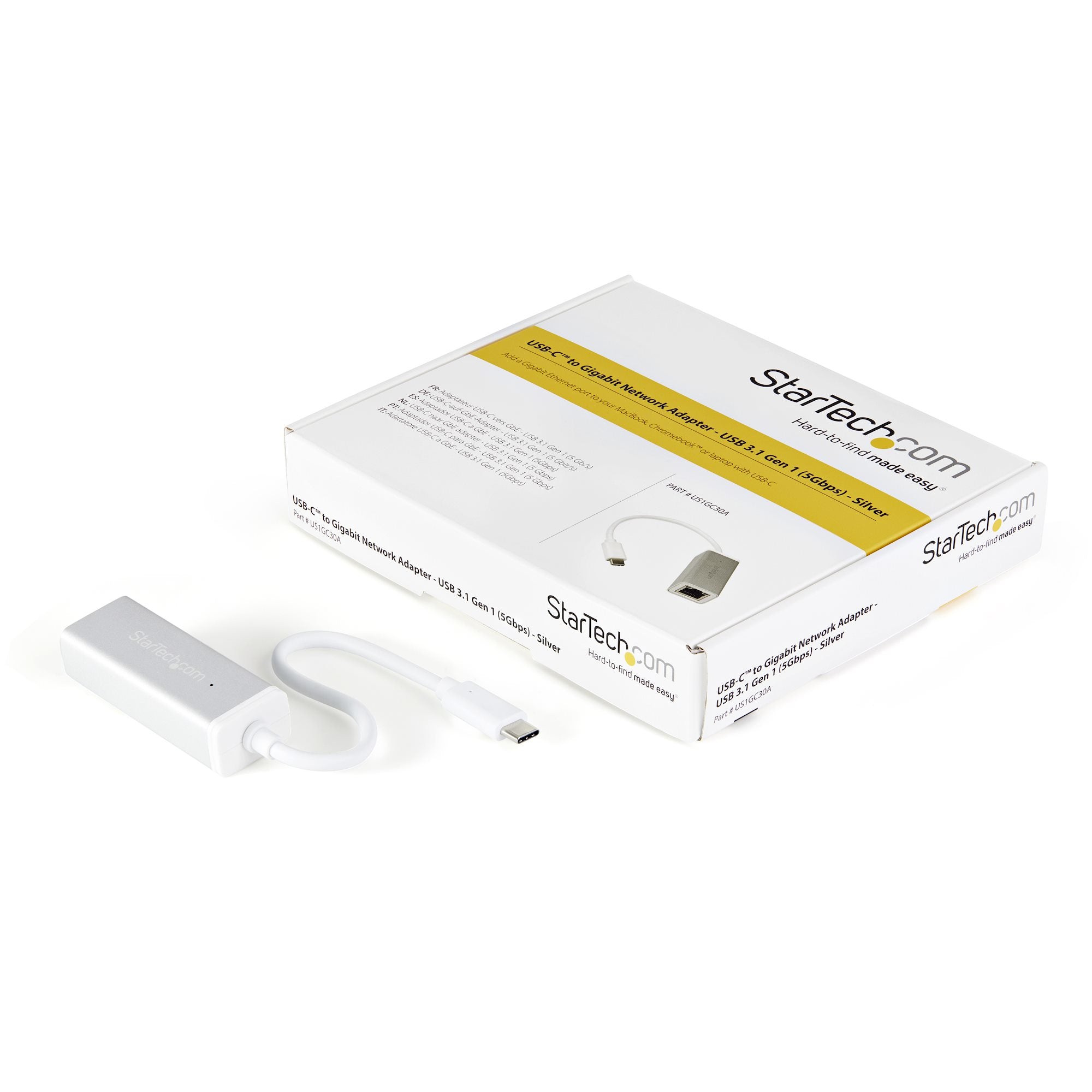 USB-C to Gigabit Network Adapter -Silver