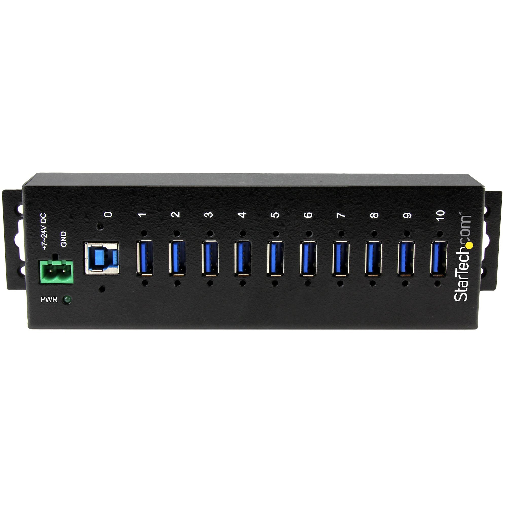 10 Port Industrial USB 3.0 Hub - Metal