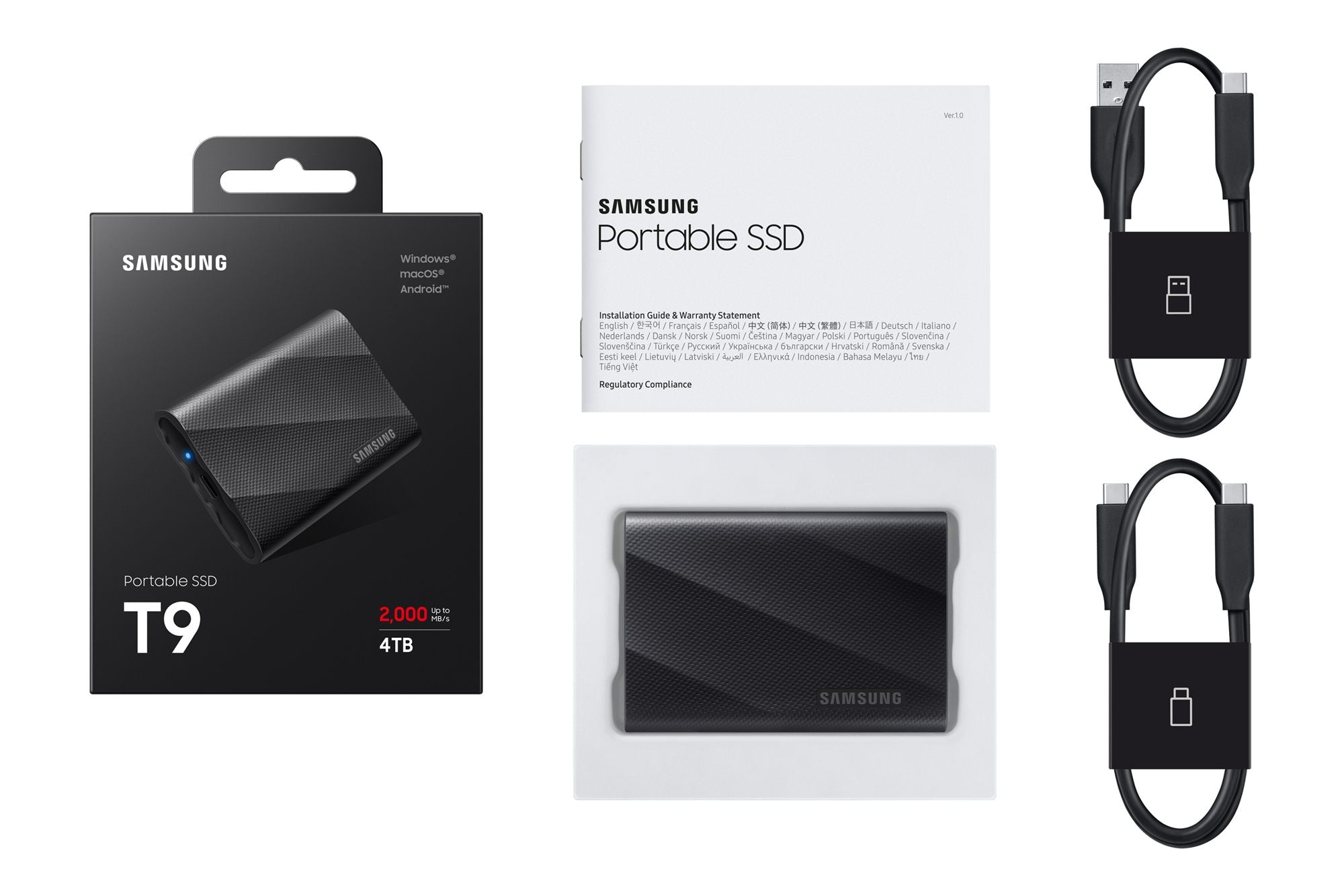 Samsung MU-PG4T0B 4 To USB Type-C USB 3.2 Gen 2x2 Noir