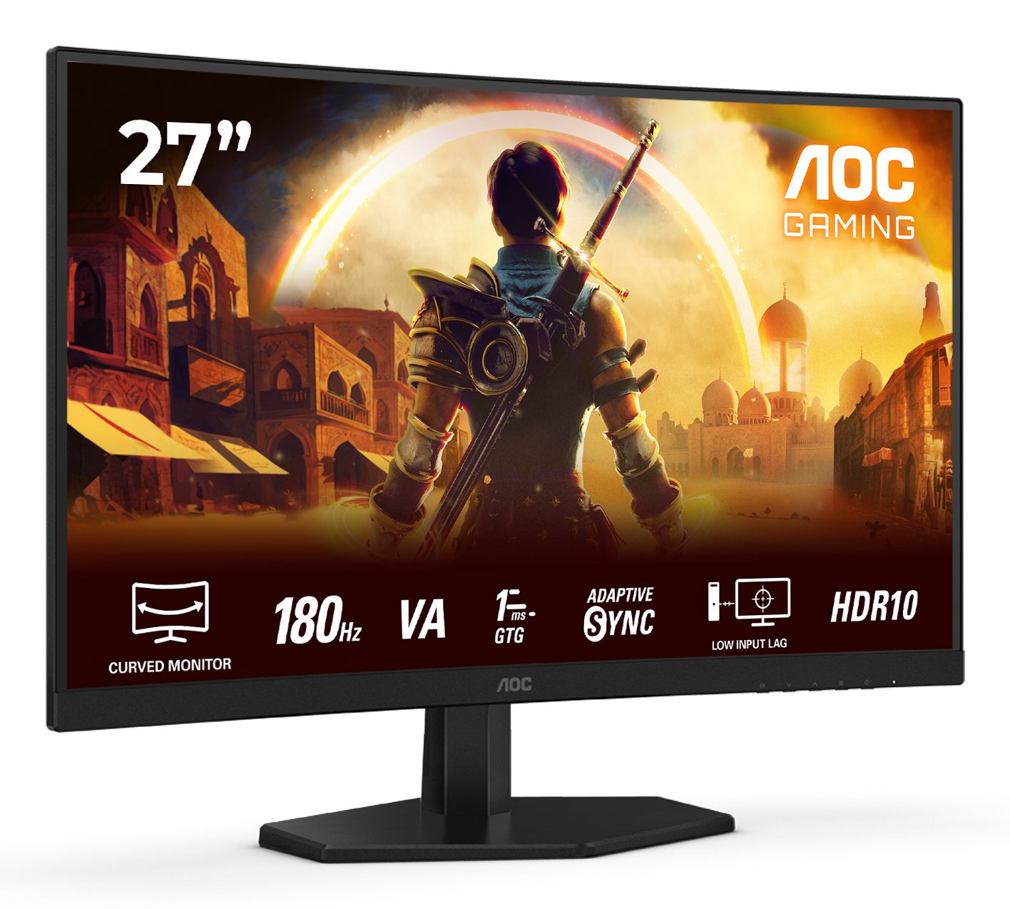 AOC C27G42E 27p Curved Fast VA 180Hz 1ms 300cd/m2 HDMI 2.0x2 DP1.4 Speakers