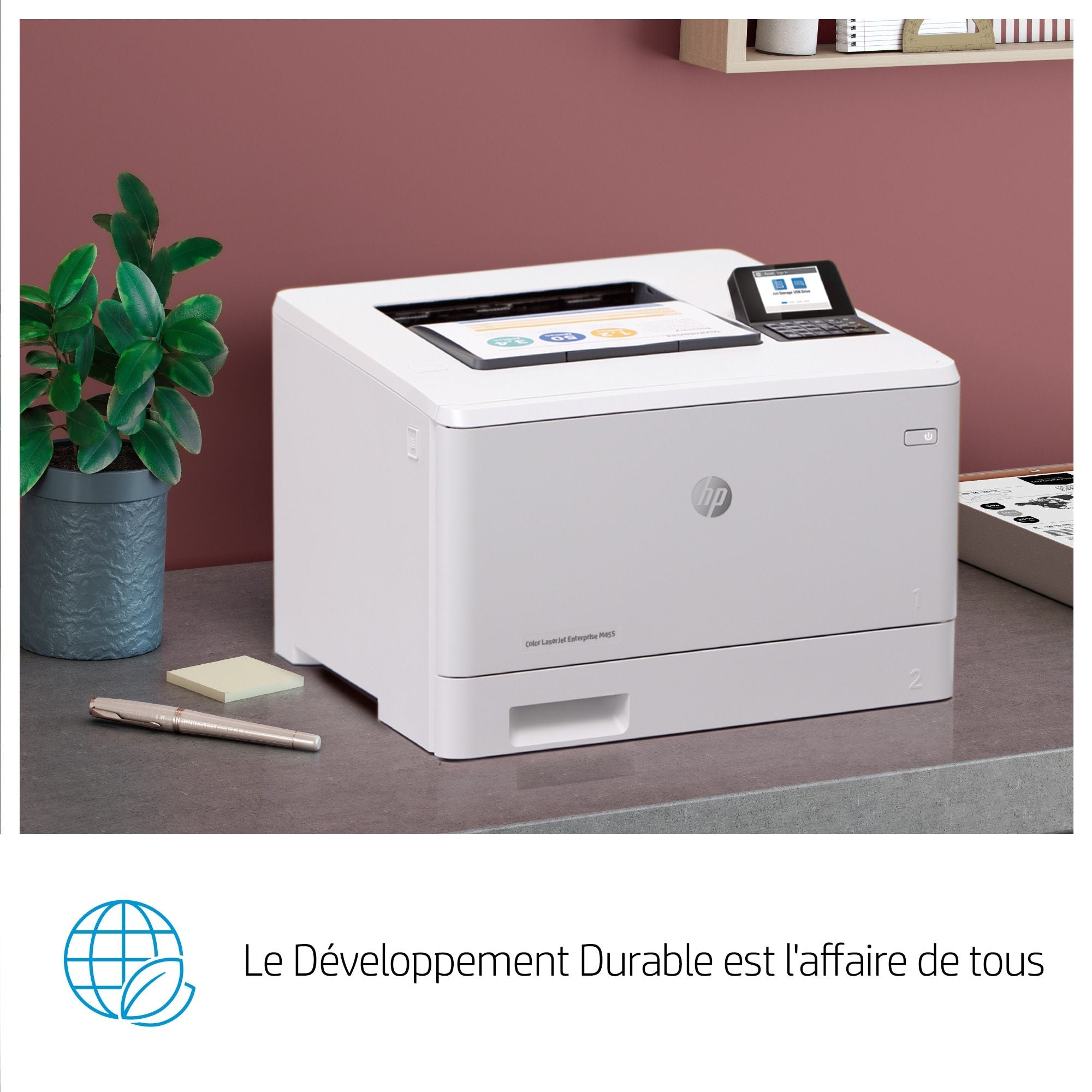 HP Color LaserJet Enterprise M455dn Printer colour Duplex laser A4 600x600dpi 27ppm mono 27ppm colour 300sheets USB LAN