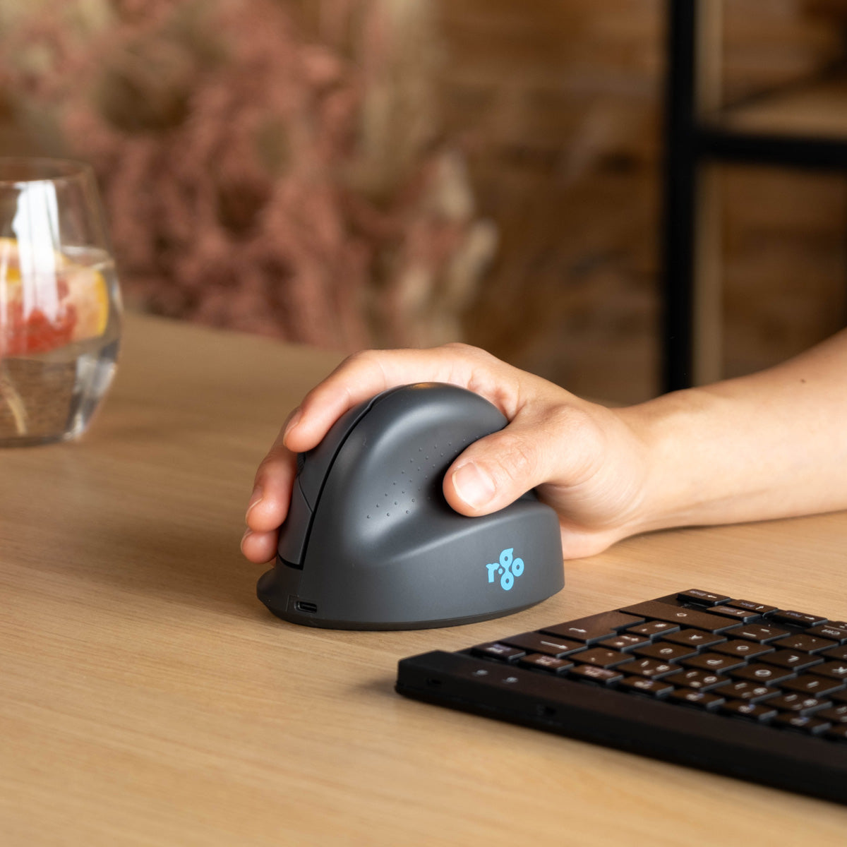 R-GO TOOLS Souris HE Basic, droiter, Bluetooth, M grise
