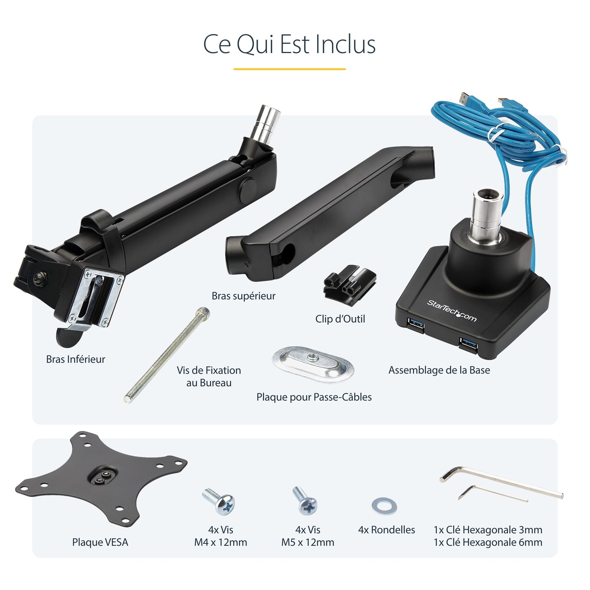 Desk Mount Monitor Arm w/USB - 34in LCD