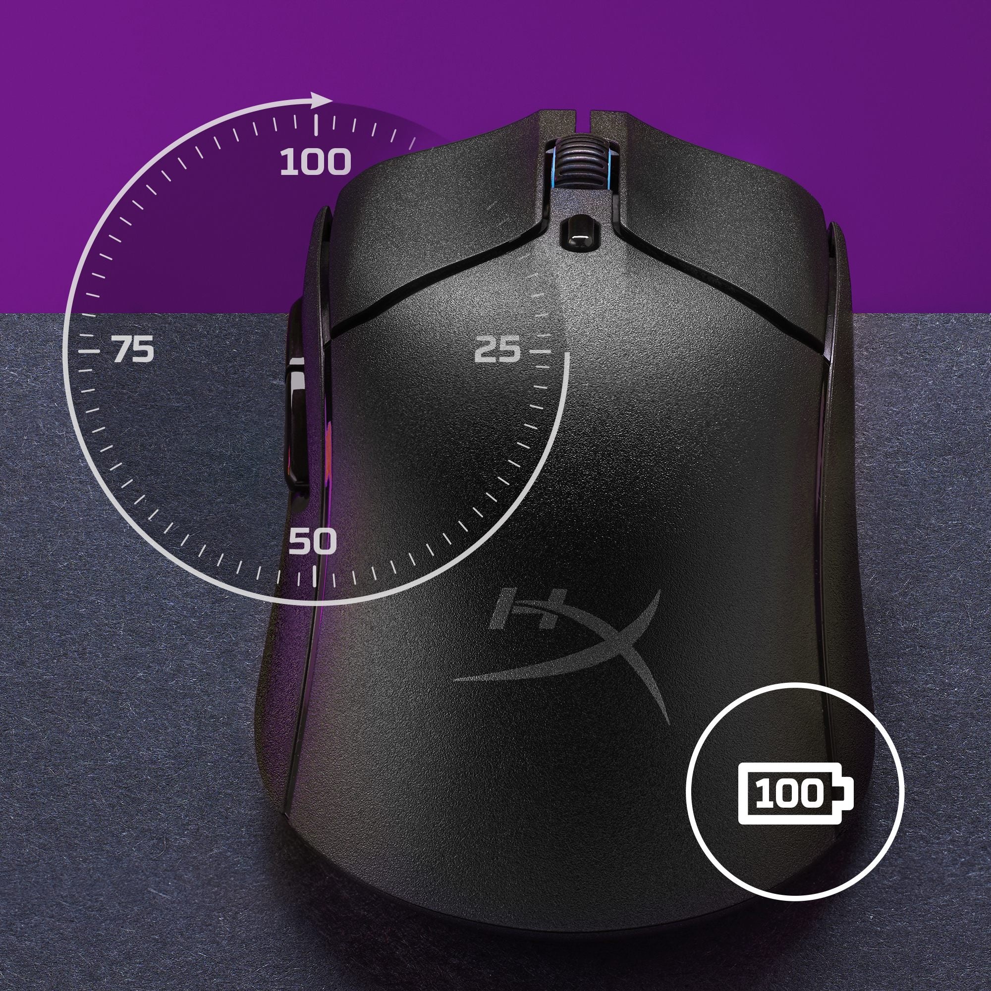 HyperX Pulsefire Haste 2 - souris de jeu sans fil - HyperX 26K 26000 DPI 60g noire
