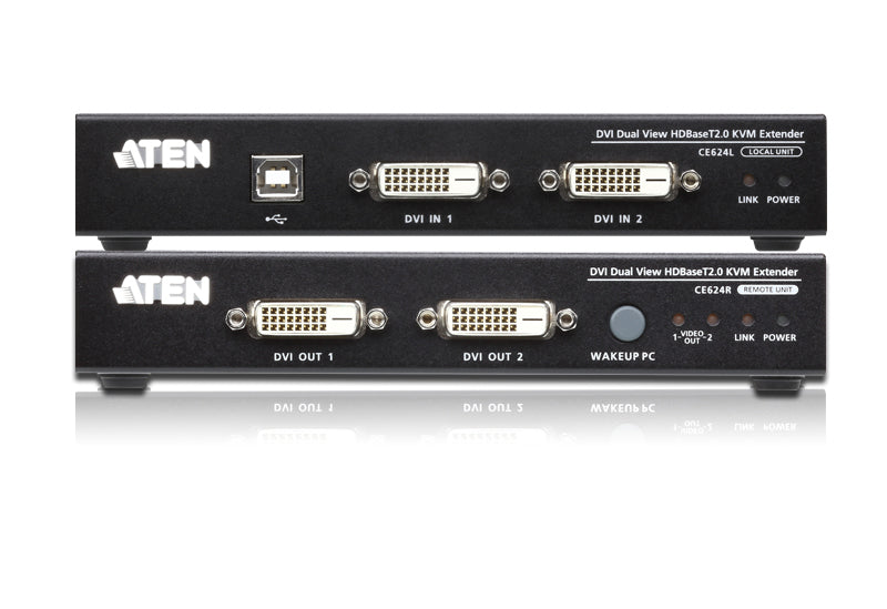 Aten CE624 kit Déport Double ++Écran DVI/USB HDbaseT 2.0 150M