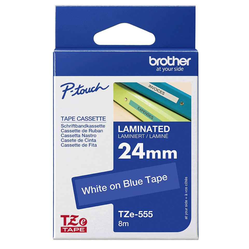 BROTHER P-TOUCH TZE-541 noir sur bleu 18mm