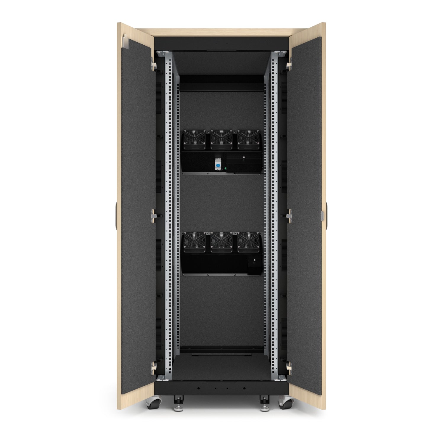 APC NetShelter Soundproof Server Rack 32U 230V 1666H x 750W x 1134D mm Maple