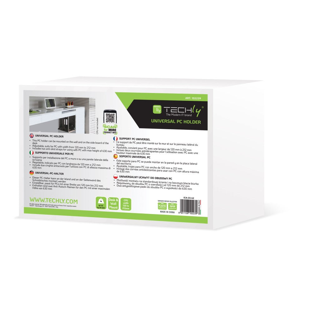 Techly ICA-CS 62 Support d'ordinateur latéral