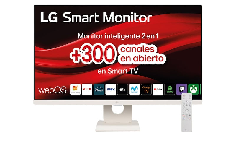 LG 27U511SA-W.AEU 27p Full HD IPS Smart Wireless Monitor with webOS