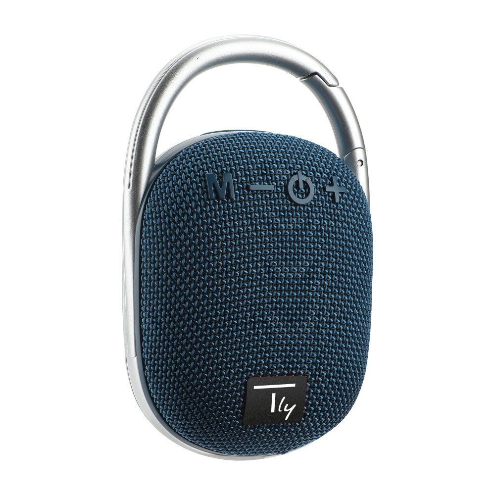 Techly ICASBL321BL Haut-parleur Bluetooth 5.3, 5W TWS, LED USB MicroSD MP3 Bleu