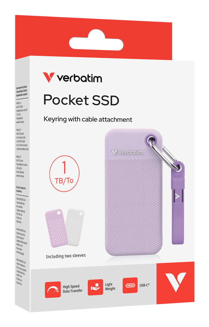 Pocket SSD USB 3.2 Gen 2 1TB Purple incl