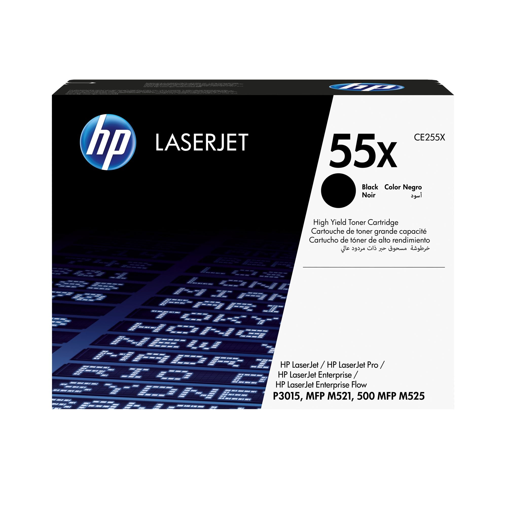 HP 55X original LaserJet Toner cartridge CE255X black standard capacity 12.500 pages 1-pack
