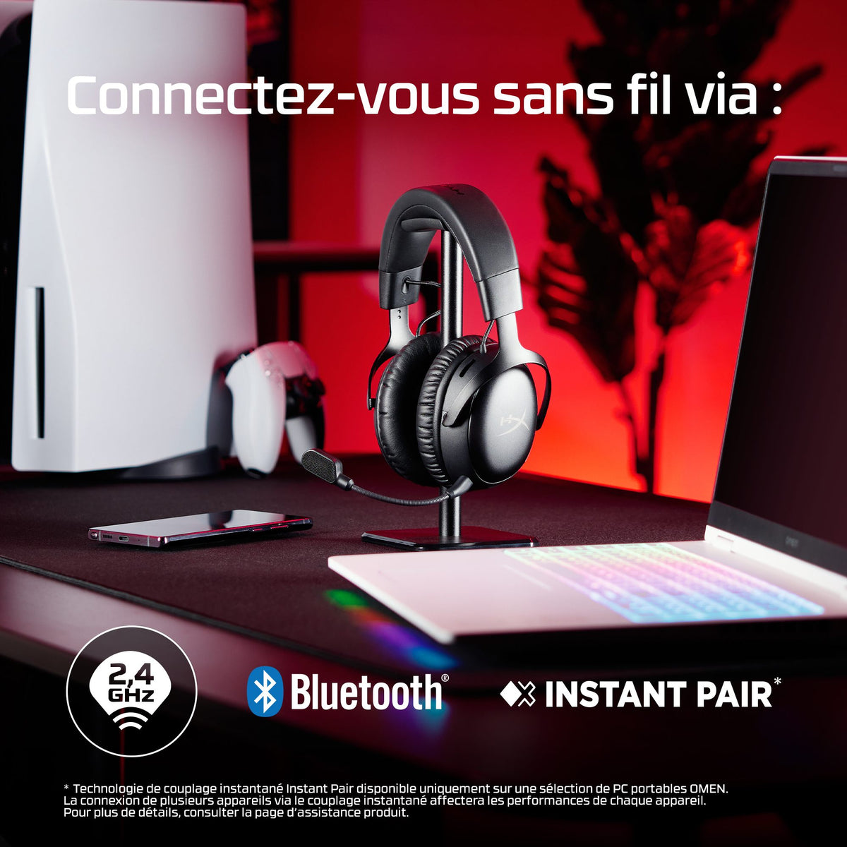 HyperX Cloud III S Wireless - Casque de jeu (Noir)