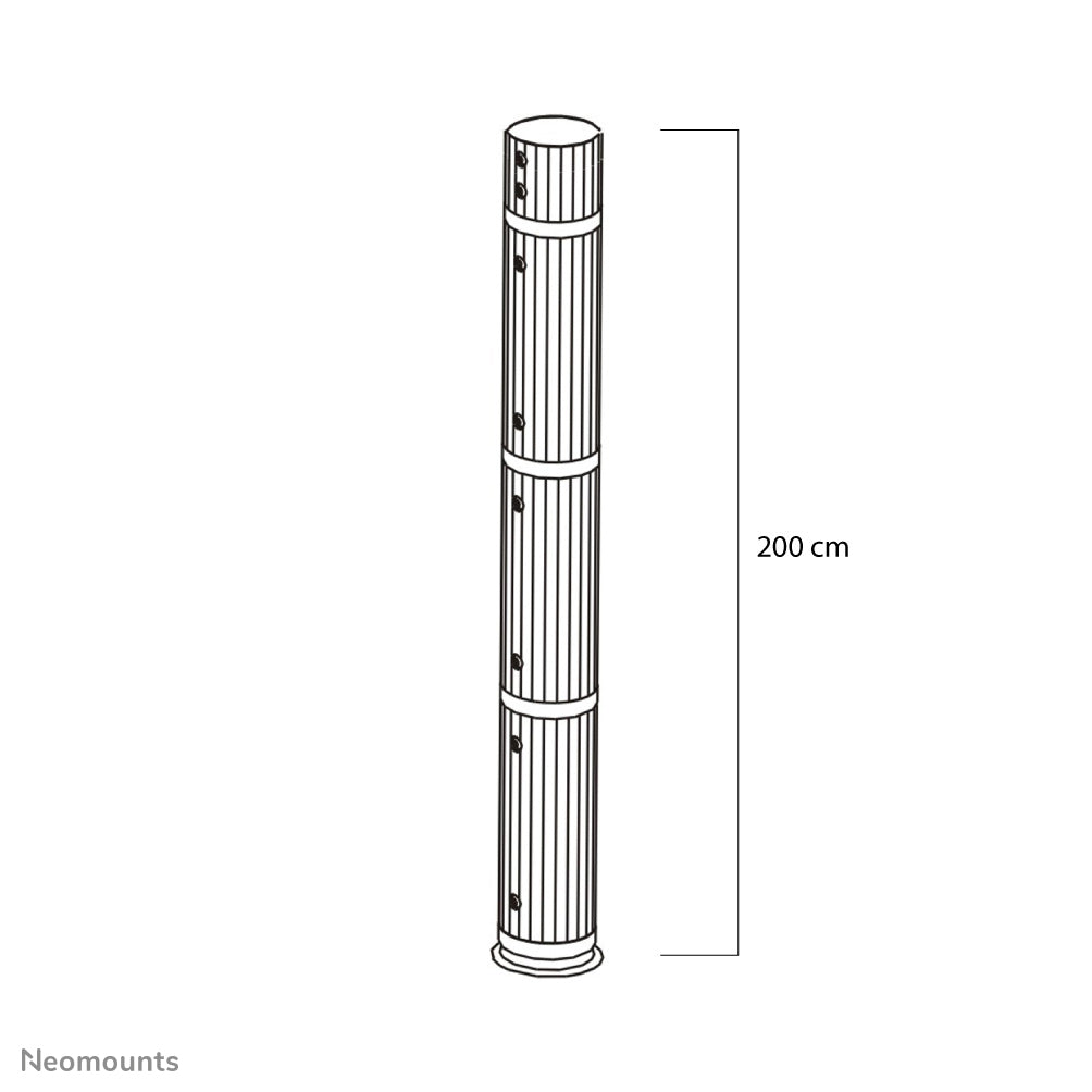 200cm ext pole BEAMER-C80/200 SILVER