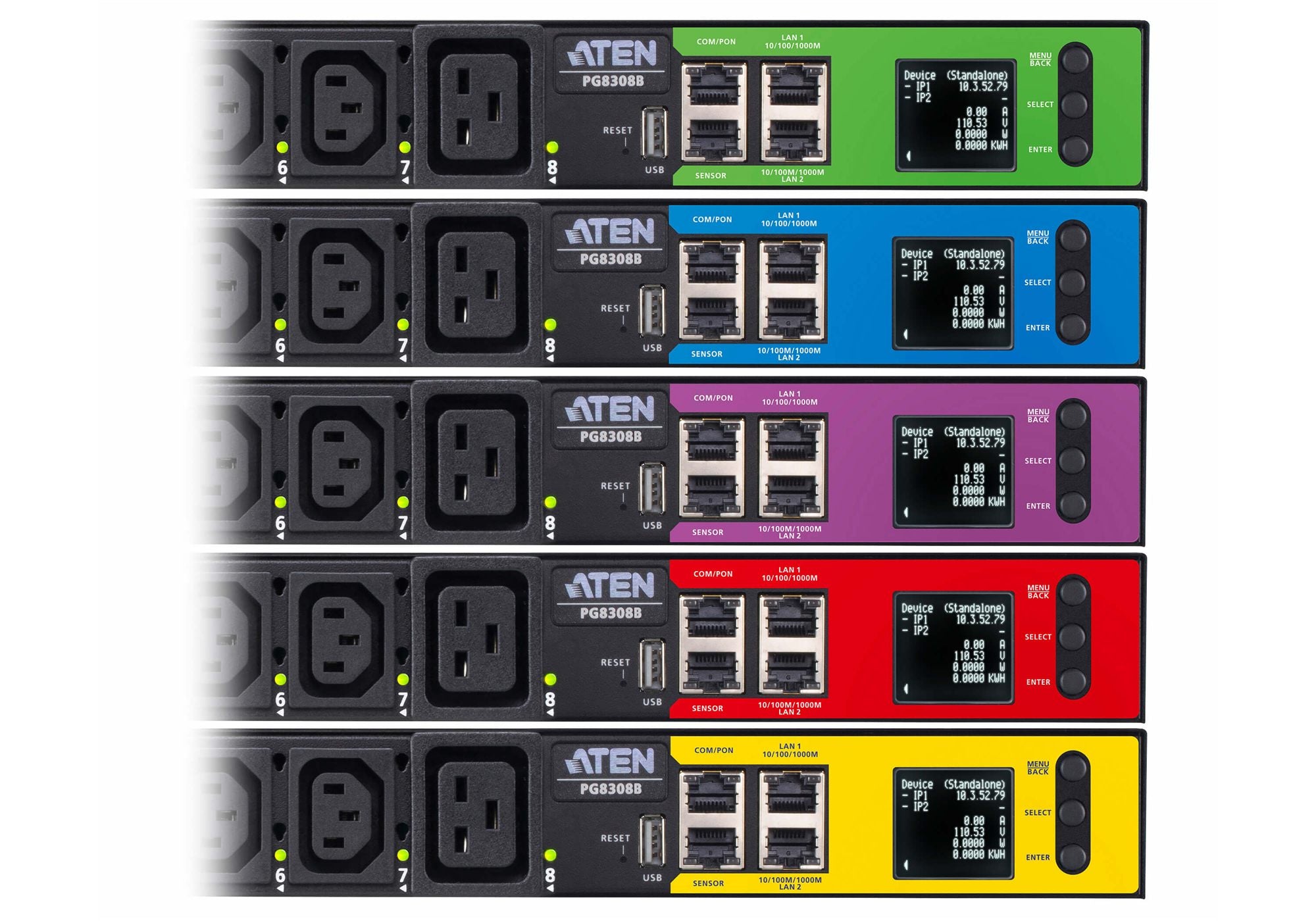 ATEN PG8308G ECO PDU MULTIPRISE IP 6xC13+2xC19 switché mesur