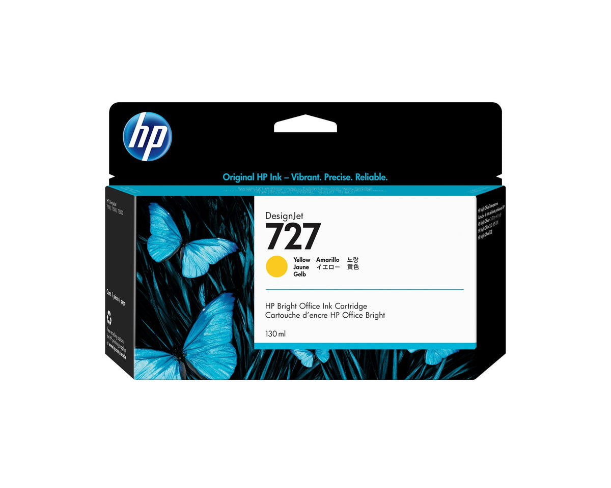 HP 727 original Ink cartridge B3P21A yellow standard capacity 130ml 1-pack