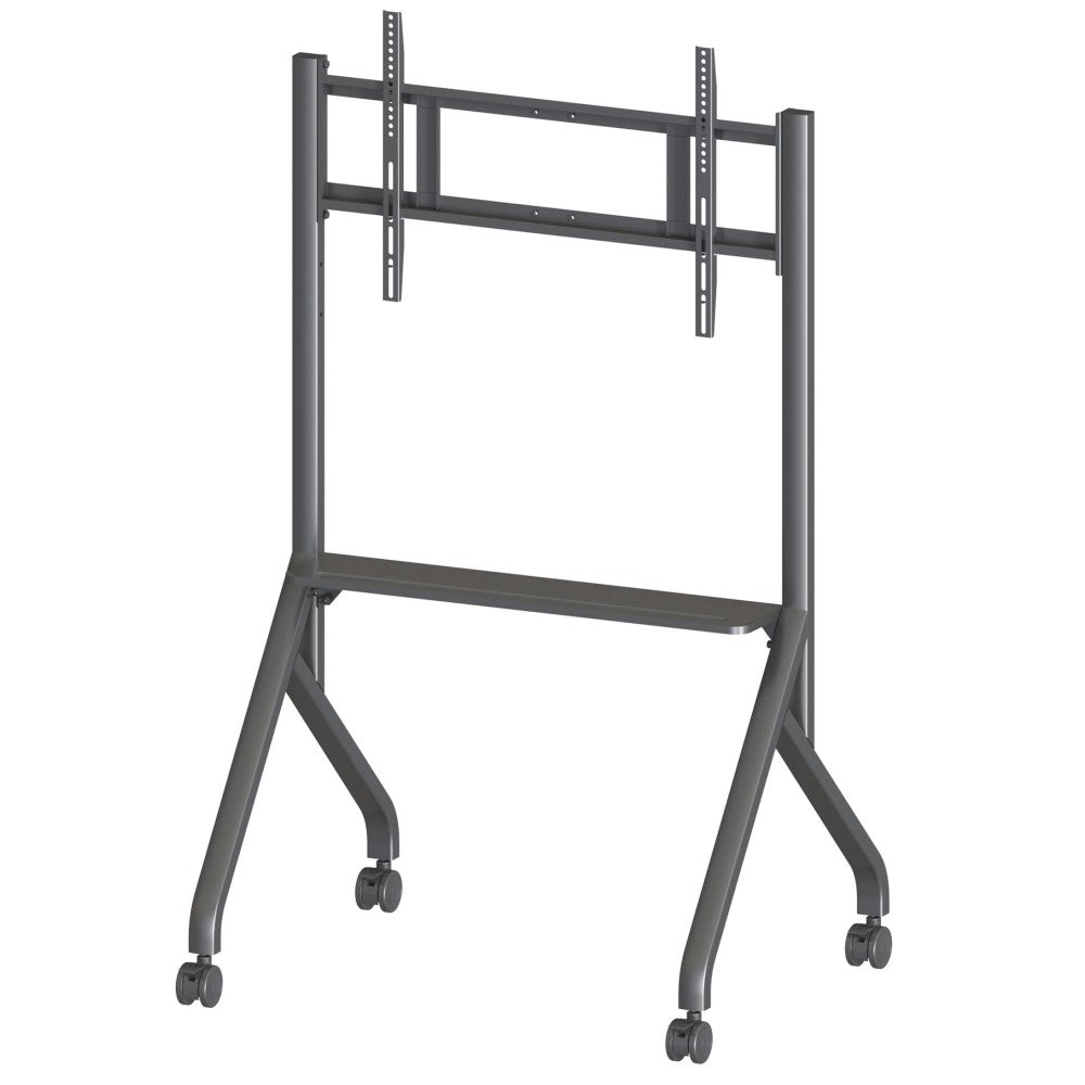 "Techly ICA-TR53MB Support TV mobile 55-86"" jusqu'a 80kg étagere AV réglable"
