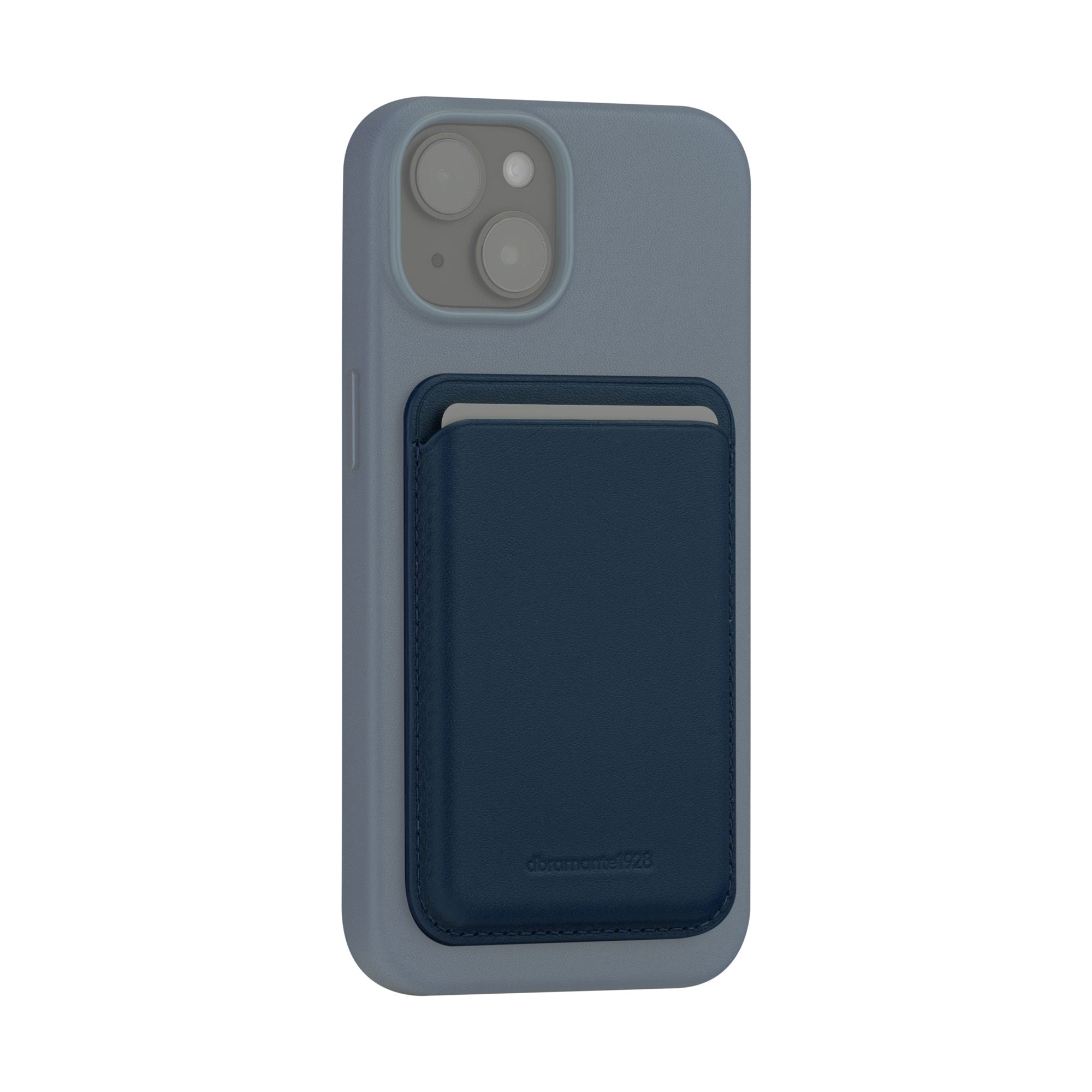 Leather wallet with MagSafe Blue