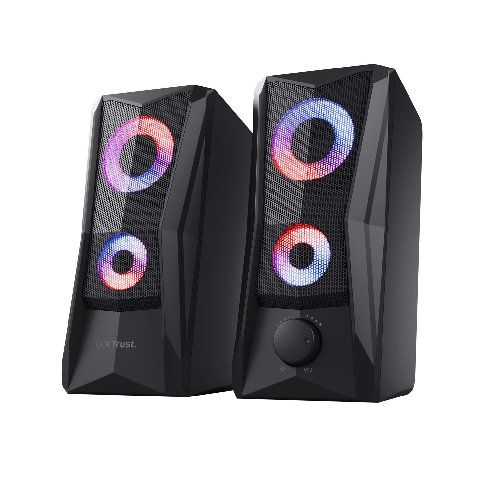 TRUST Enceintes JAVV 2.0 RGB noire