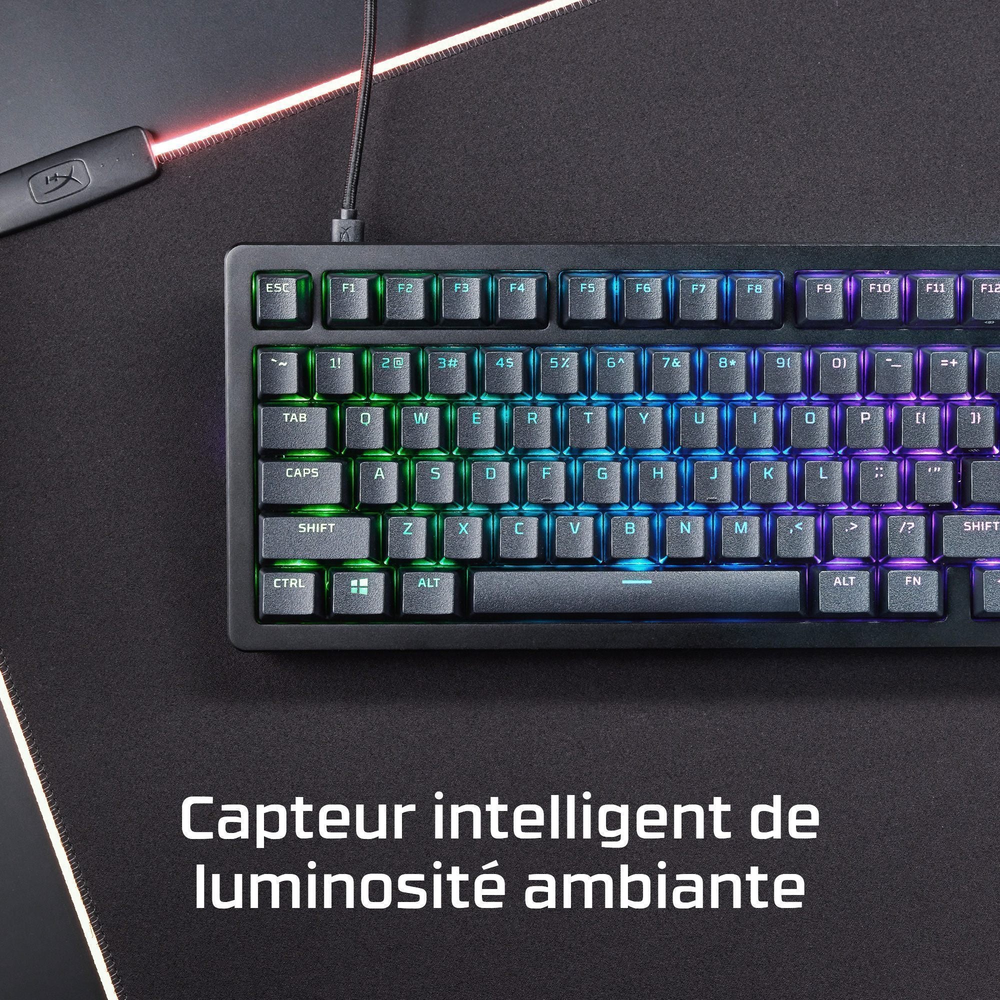 Clavier mécanique HyperX Alloy Rise 75 RGB - interrupteurs HX Red - QWERTY US INT