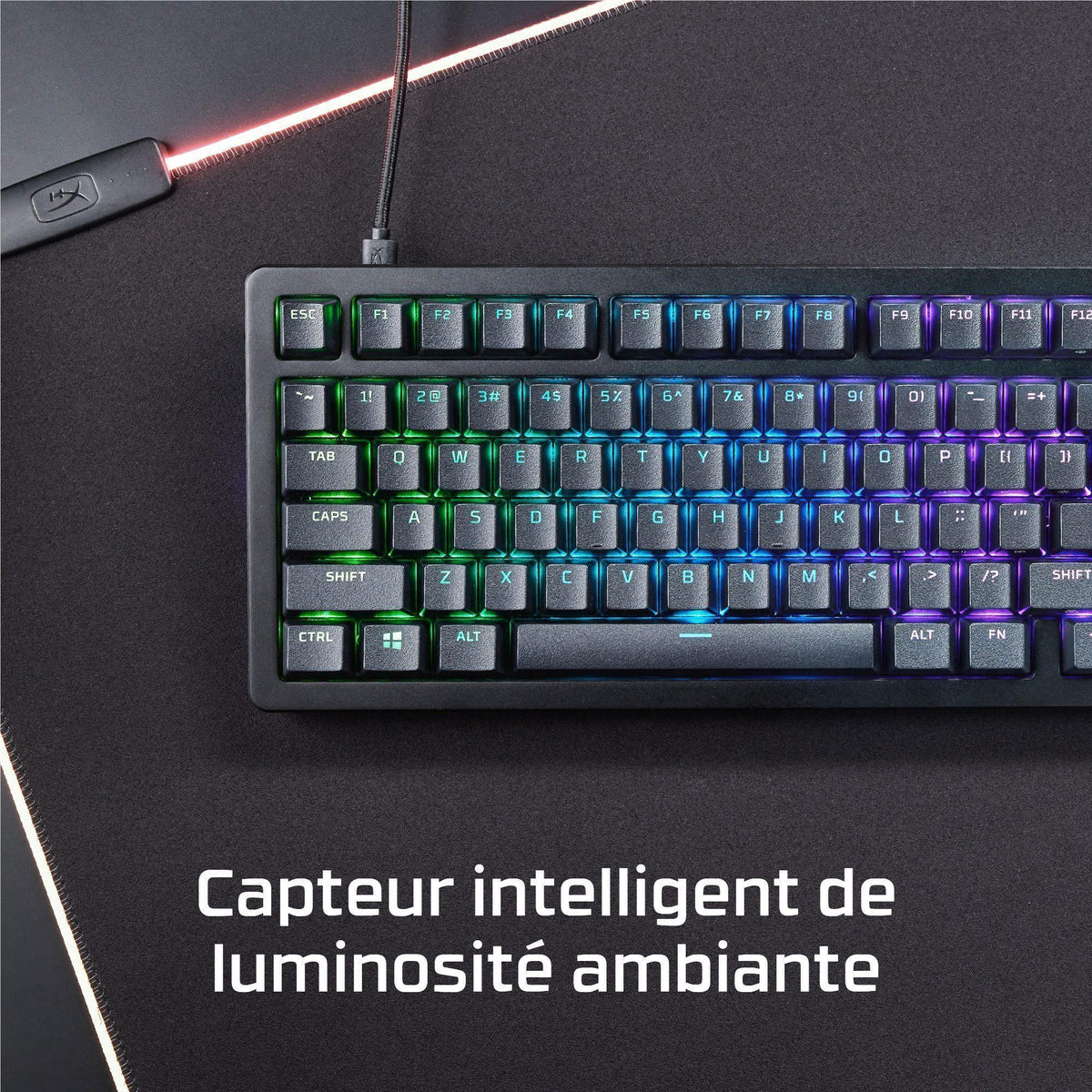 Clavier mécanique HyperX Alloy Rise 75 RGB - interrupteurs HX Red - QWERTY US INT