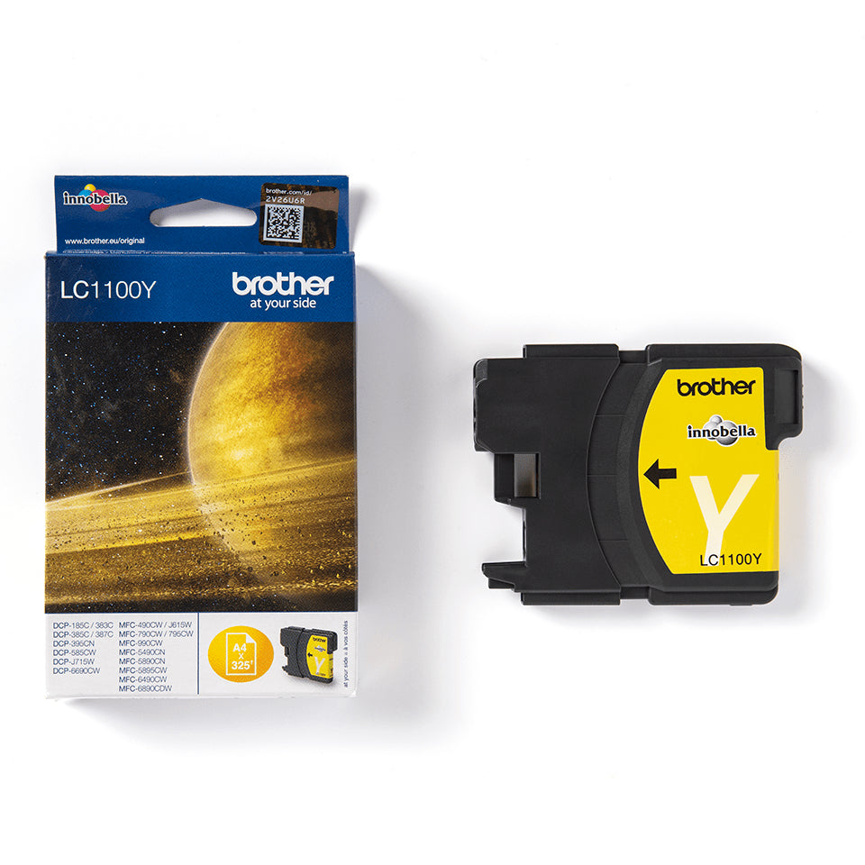 BROTHER LC-1100 cartouche d encre jaune capacité standard 7.5ml 325 pages pack de 1