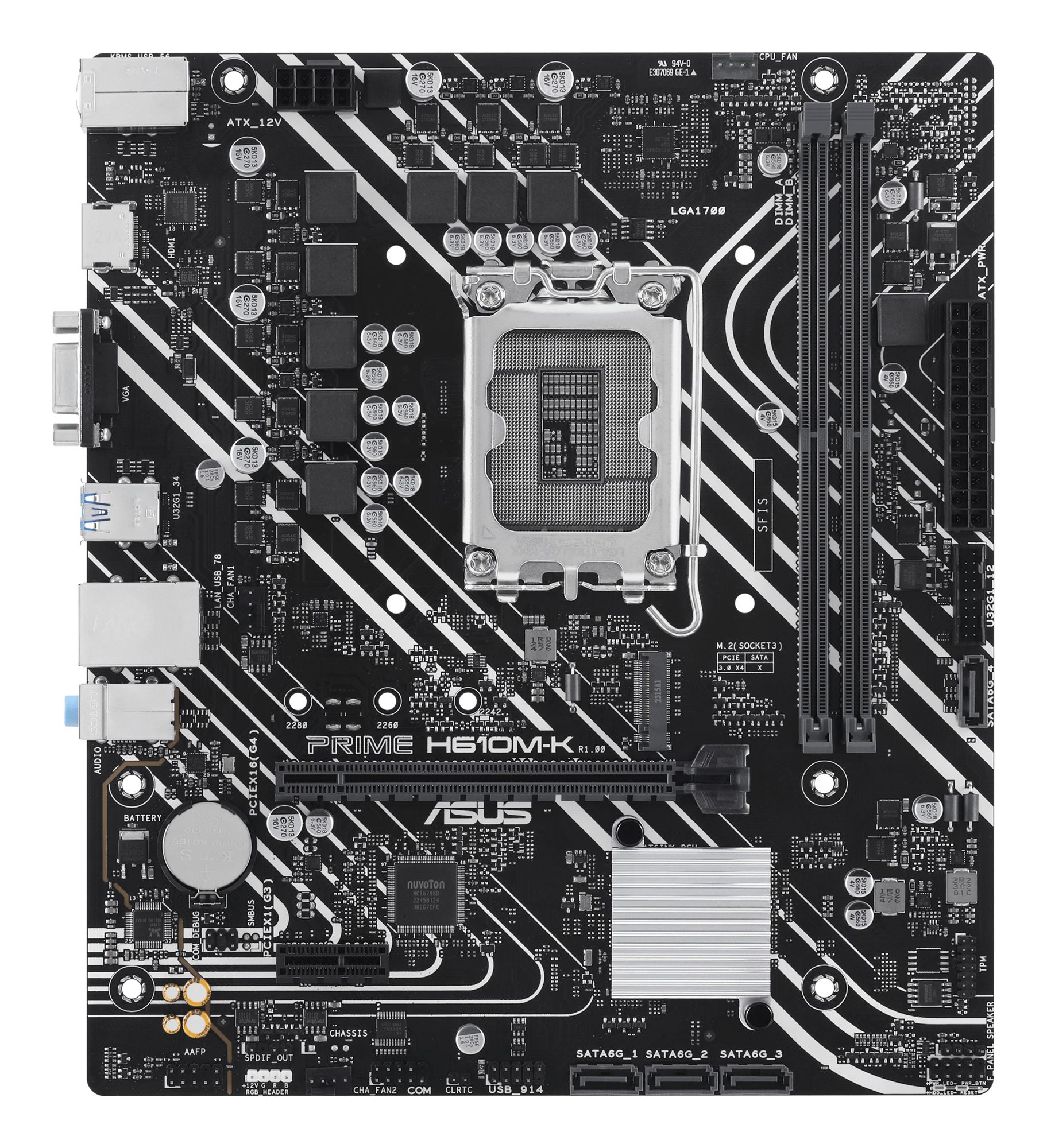 ASUS PRIME H610M-K LGA 1700 2DDR5 microATX 4xSATA MB 1xHDMI 2.1 1xD-Sub 1xM.2