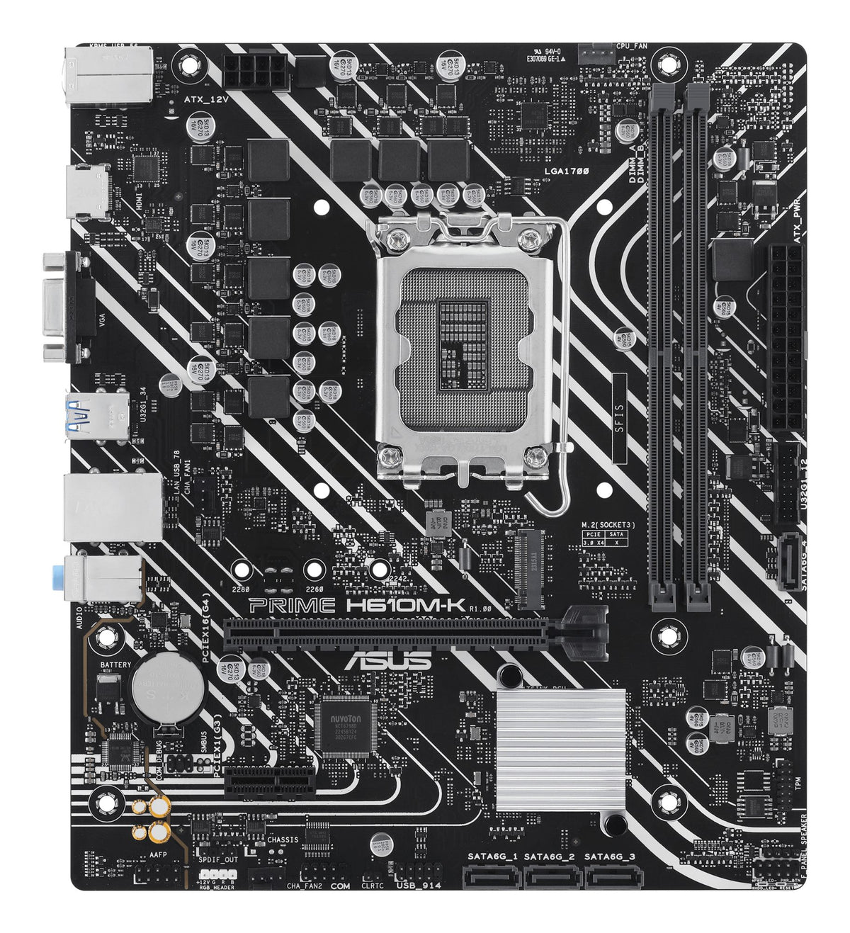 ASUS PRIME H610M-K LGA 1700 2DDR5 microATX 4xSATA MB 1xHDMI 2.1 1xD-Sub 1xM.2