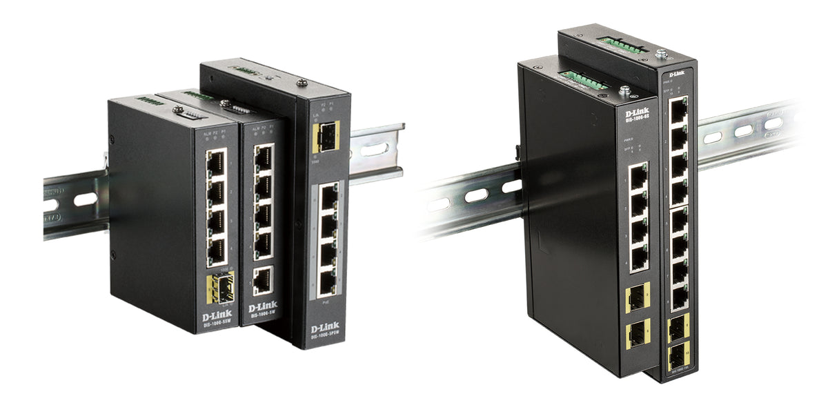 D-LINK Industrial Gigabit Unmanaged Switch 8 Ports Gigabit + 2 Ports SFP